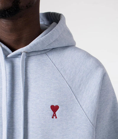 Ami Paris – Ami de Coeur – Kapuzenpullover mit Herzlogo in Hellblau