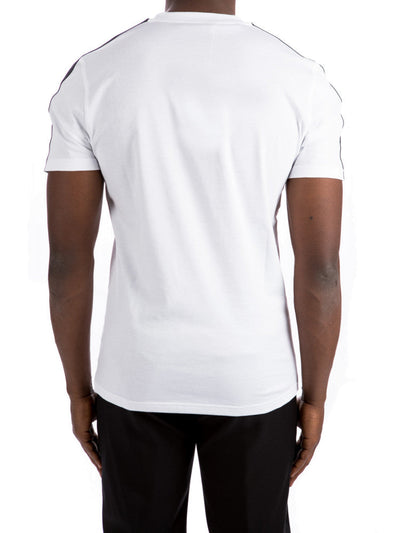Givenchy – Schmal geschnittenes T-Shirt mit gebrochenem Ärmellogo in Weiß