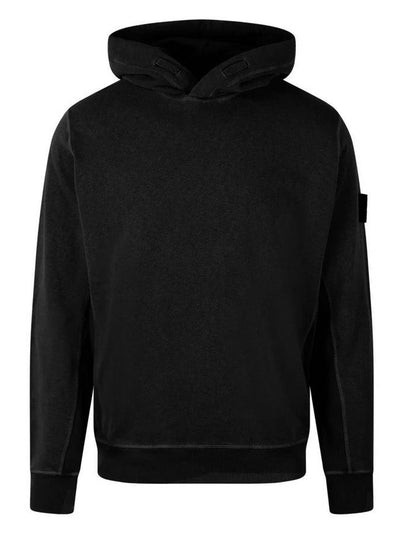 Stone Island – Old Treatment – ​​Schwarzer Kapuzenpullover