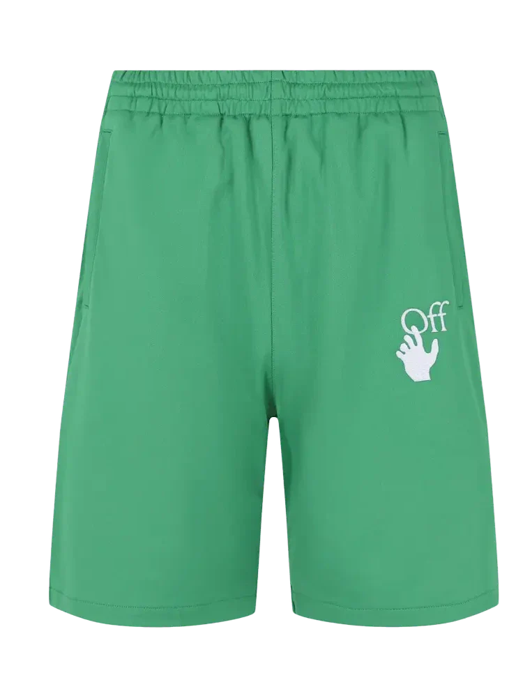 Off-White – Hands Off – Skate-Trainingsshorts in Grün