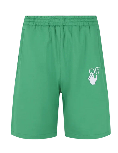 Off-White – Hands Off – Skate-Trainingsshorts in Grün