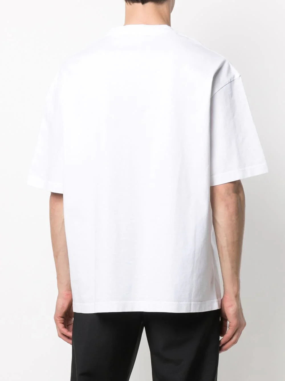 Balenciaga – Oversize-T-Shirt mit BB-Logo-Stickerei in Weiß