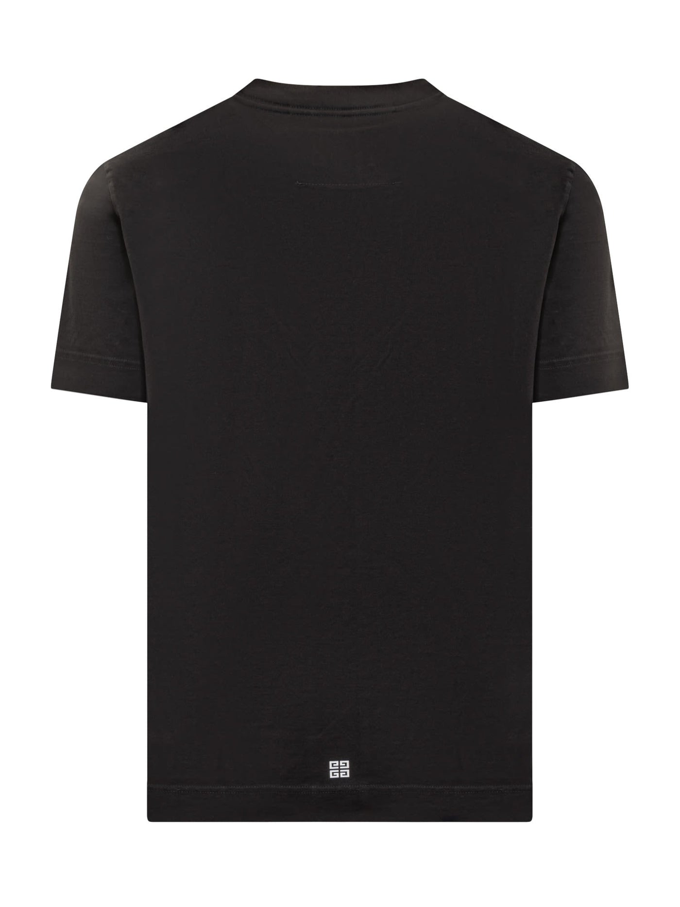Givenchy – T-Shirt mit weißem 4G-Stars-Logo-Aufdruck in Schwarz