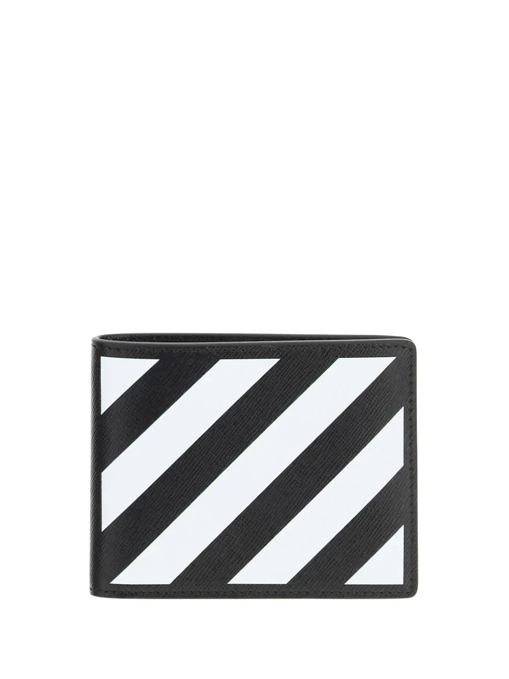 Off-White – Binder – Schwarze, zweifach gefaltete Geldbörse mit diagonalen Streifen