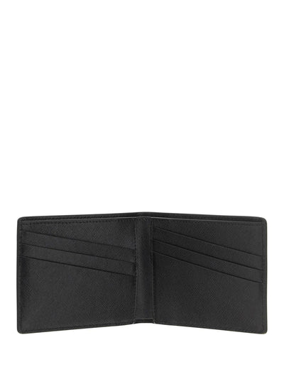 Off-White – Binder – Schwarze, zweifach gefaltete Geldbörse mit diagonalen Streifen