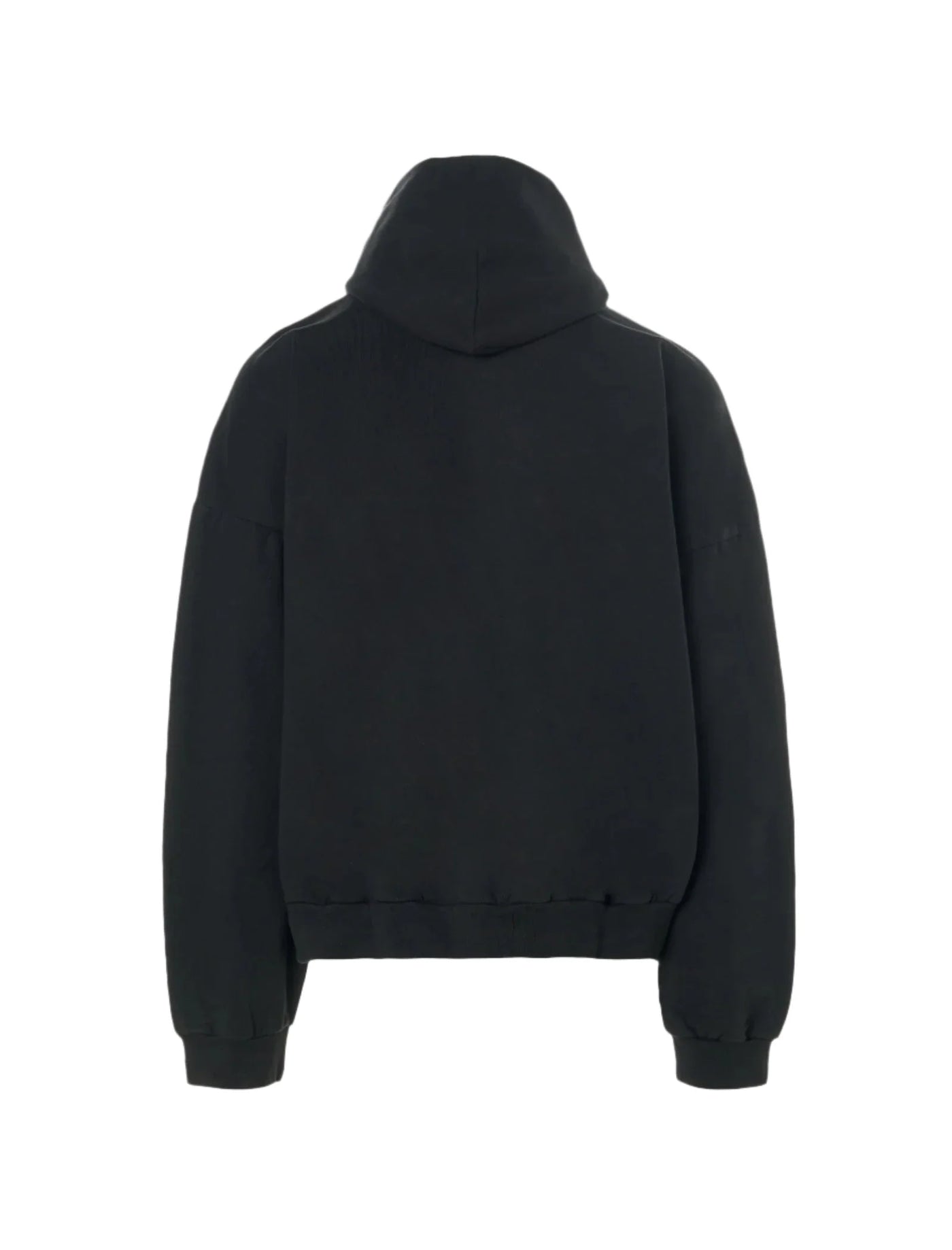 Balenciaga – Runder Hoodie mit Rückenklappe und Übergröße in Schwarz