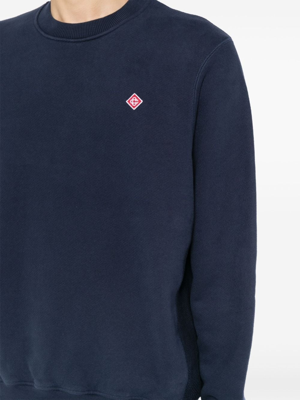 Casablanca Sweatshirt mit Rundhalsausschnitt und Diamant-Logo Blau