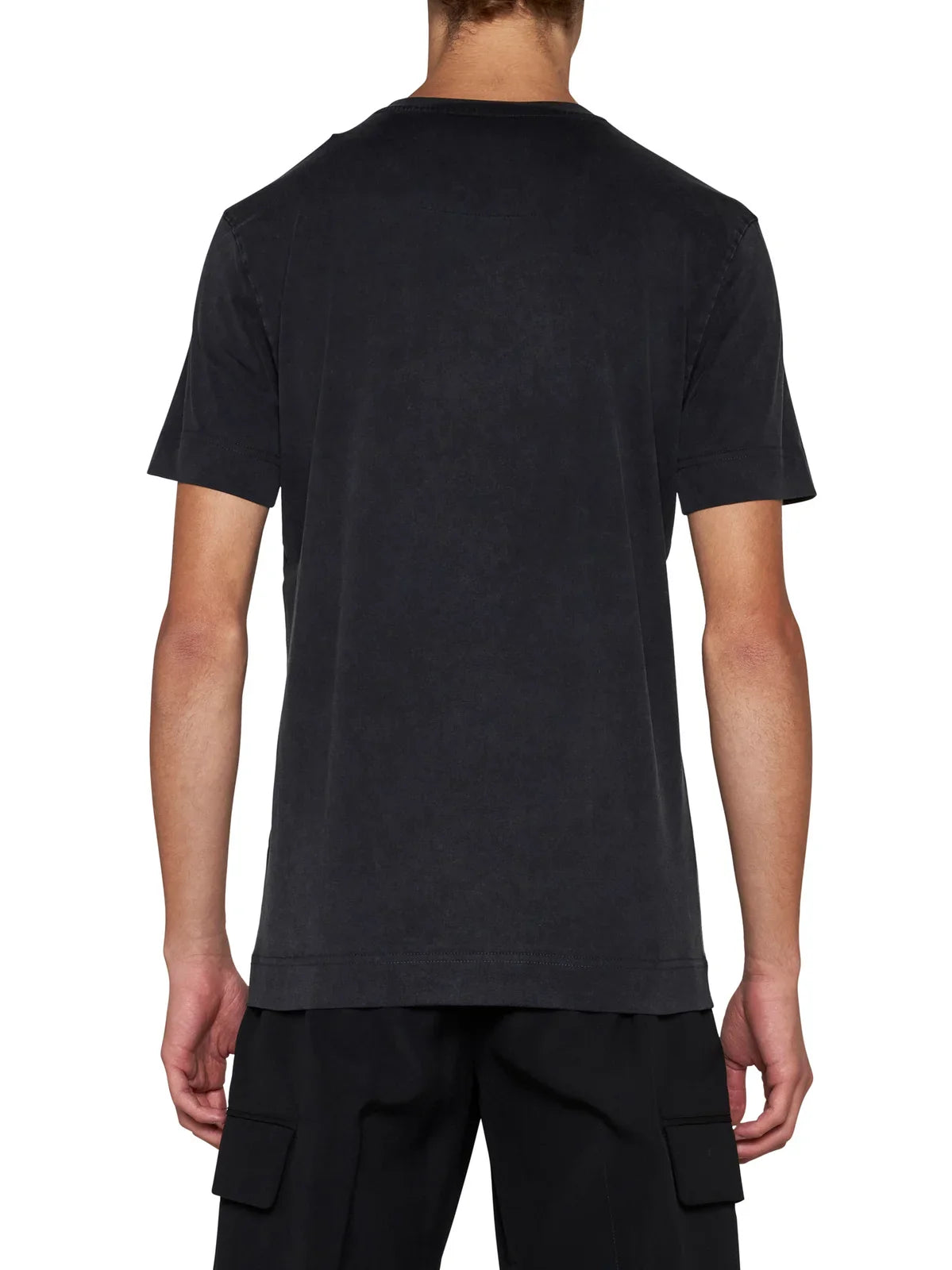 Givenchy – Schwarzes T-Shirt mit gesticktem Logo-Patch