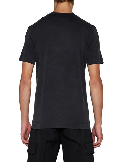 Givenchy – Schwarzes T-Shirt mit gesticktem Logo-Patch
