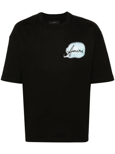 Amiri – Paradise – Airbrush-Übergroßes T-Shirt in Schwarz