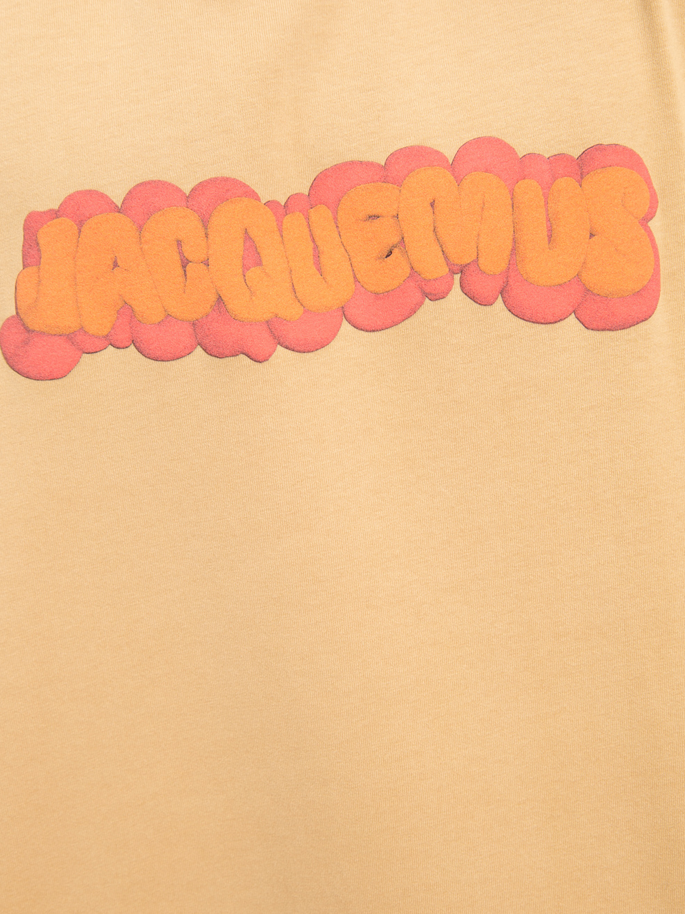 Jacquemus – Langärmliges T-Shirt „Paste A Modeler“ mit Logoprint in Beige