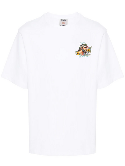Casablanca – Weißes T-Shirt mit „Celebration Du Sport“-Print
