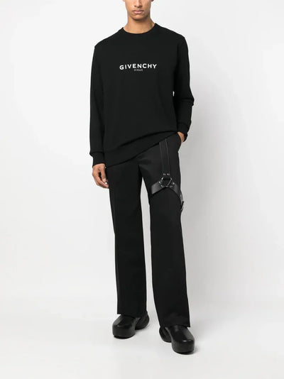 Givenchy – Reverse Paris – Schmal geschnittenes Sweatshirt in Schwarz