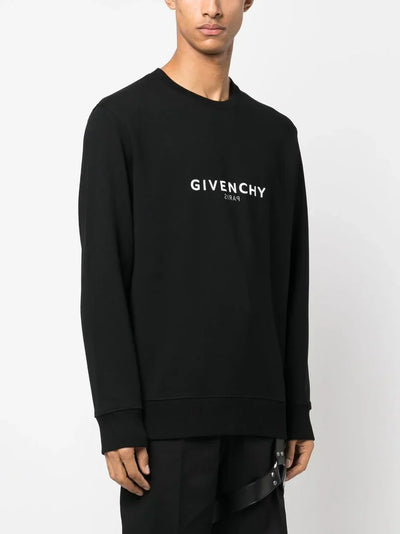 Givenchy – Reverse Paris – Schmal geschnittenes Sweatshirt in Schwarz