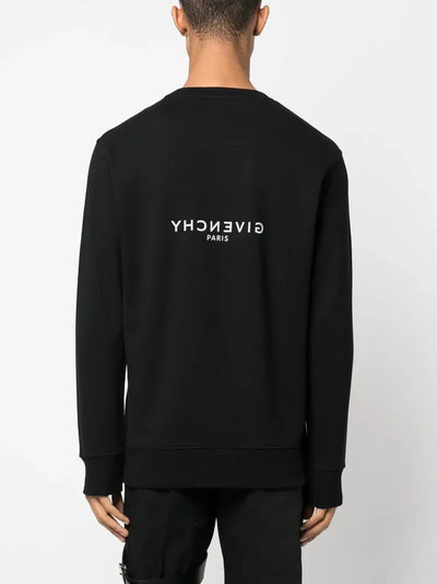 Givenchy – Reverse Paris – Schmal geschnittenes Sweatshirt in Schwarz