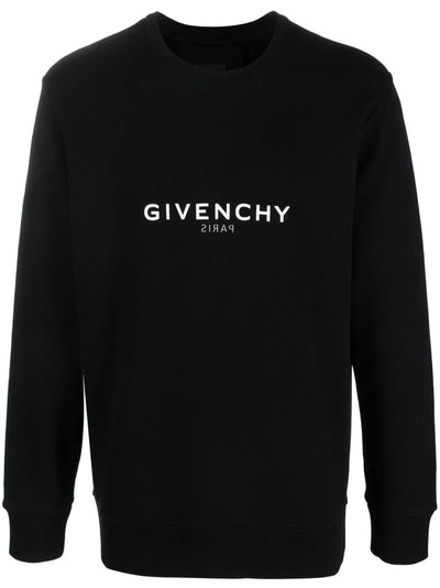 Givenchy – Reverse Paris – Schmal geschnittenes Sweatshirt in Schwarz