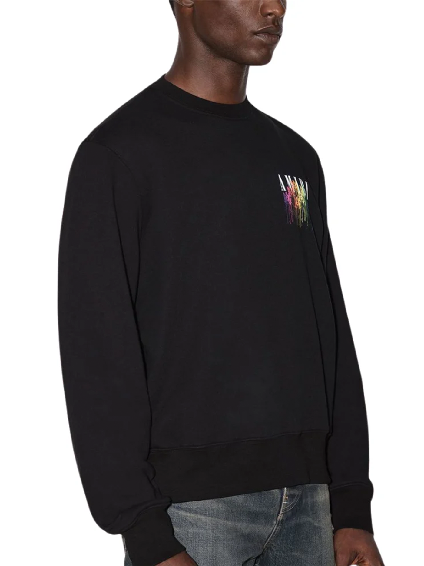 Amiri – MA – Schwarzes Sweatshirt mit Tropfcollage