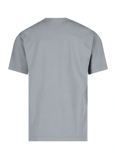 Balenciaga – Oversize-T-Shirt mit aufgesticktem BB-Logo in Grau
