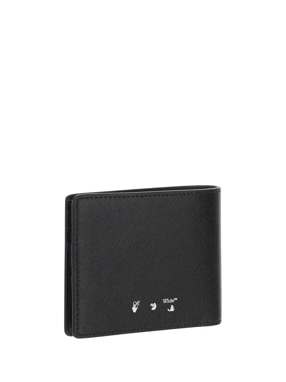 Off-White – Binder – Schwarze, zweifach gefaltete Geldbörse mit diagonalen Streifen
