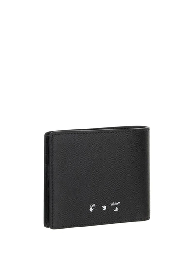 Off-White – Binder – Schwarze, zweifach gefaltete Geldbörse mit diagonalen Streifen