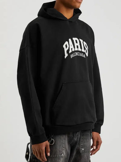 Balenciaga Cities Paris Hoodie Schwarz
