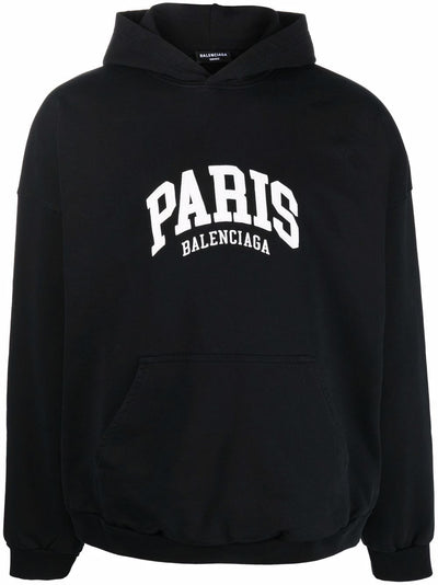 Balenciaga Cities Paris Hoodie Schwarz