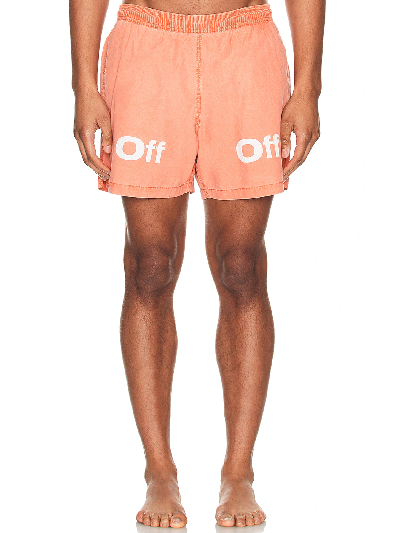 Off-White – Bounce Off Sunset – Badeshorts in Orange