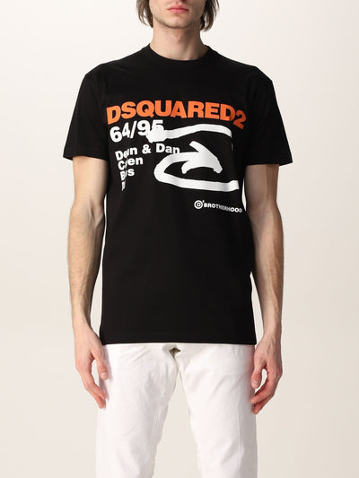 Dsquared2 6495 Arrow Baumwoll-T-Shirt Schwarz