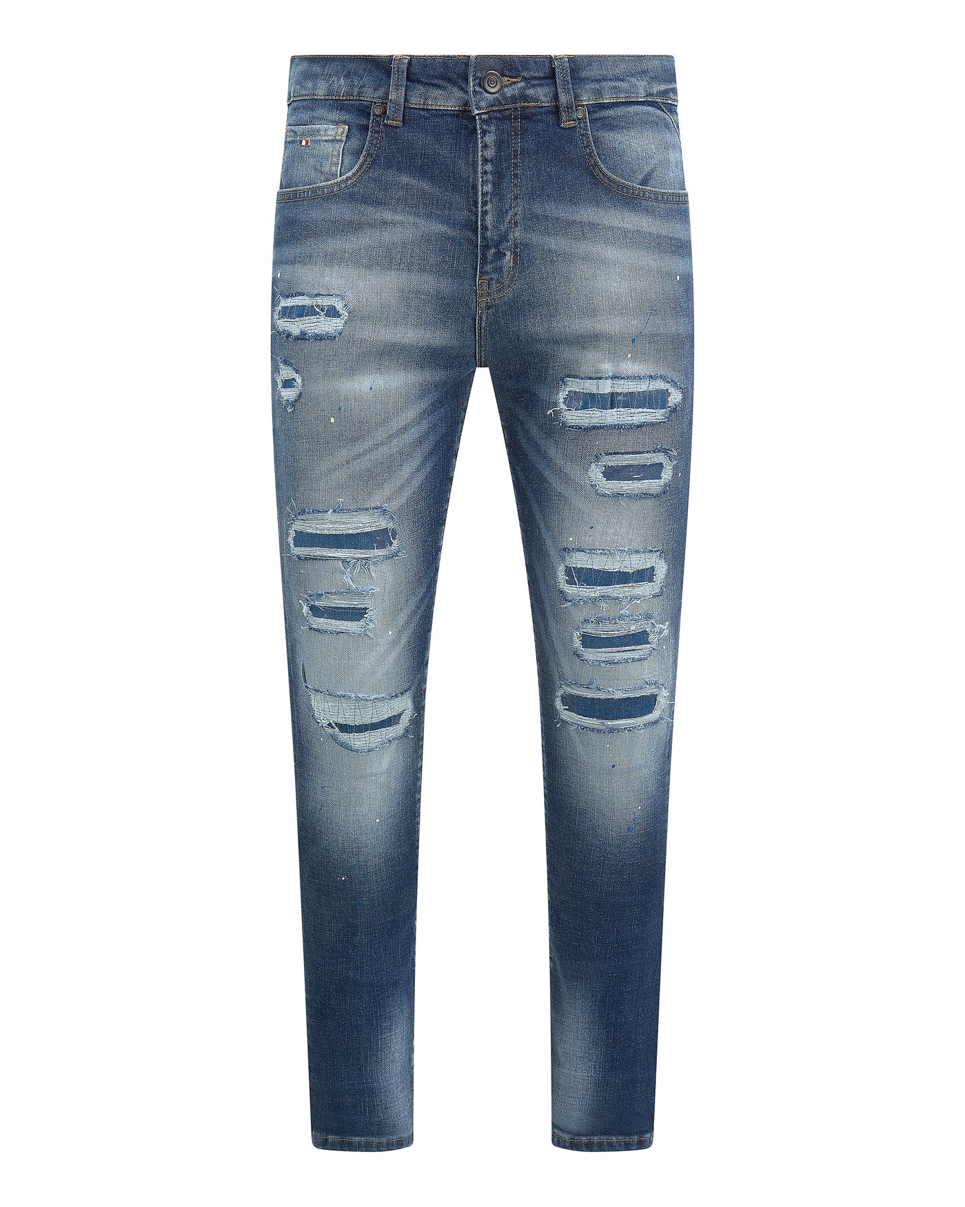 Magiri „Montpellier“ zerrissene Jeans im Used-Look in Blau