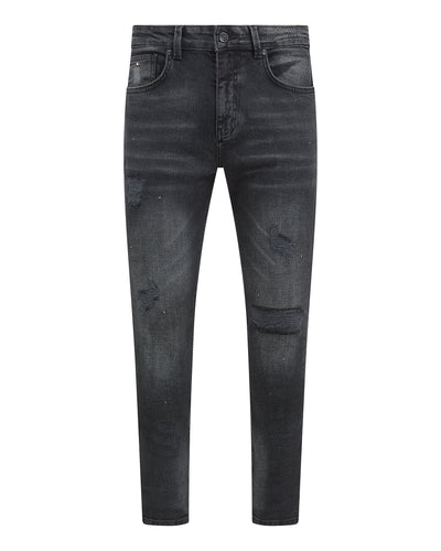 Magiri „Marseille“ zerrissene Jeans in Schwarz