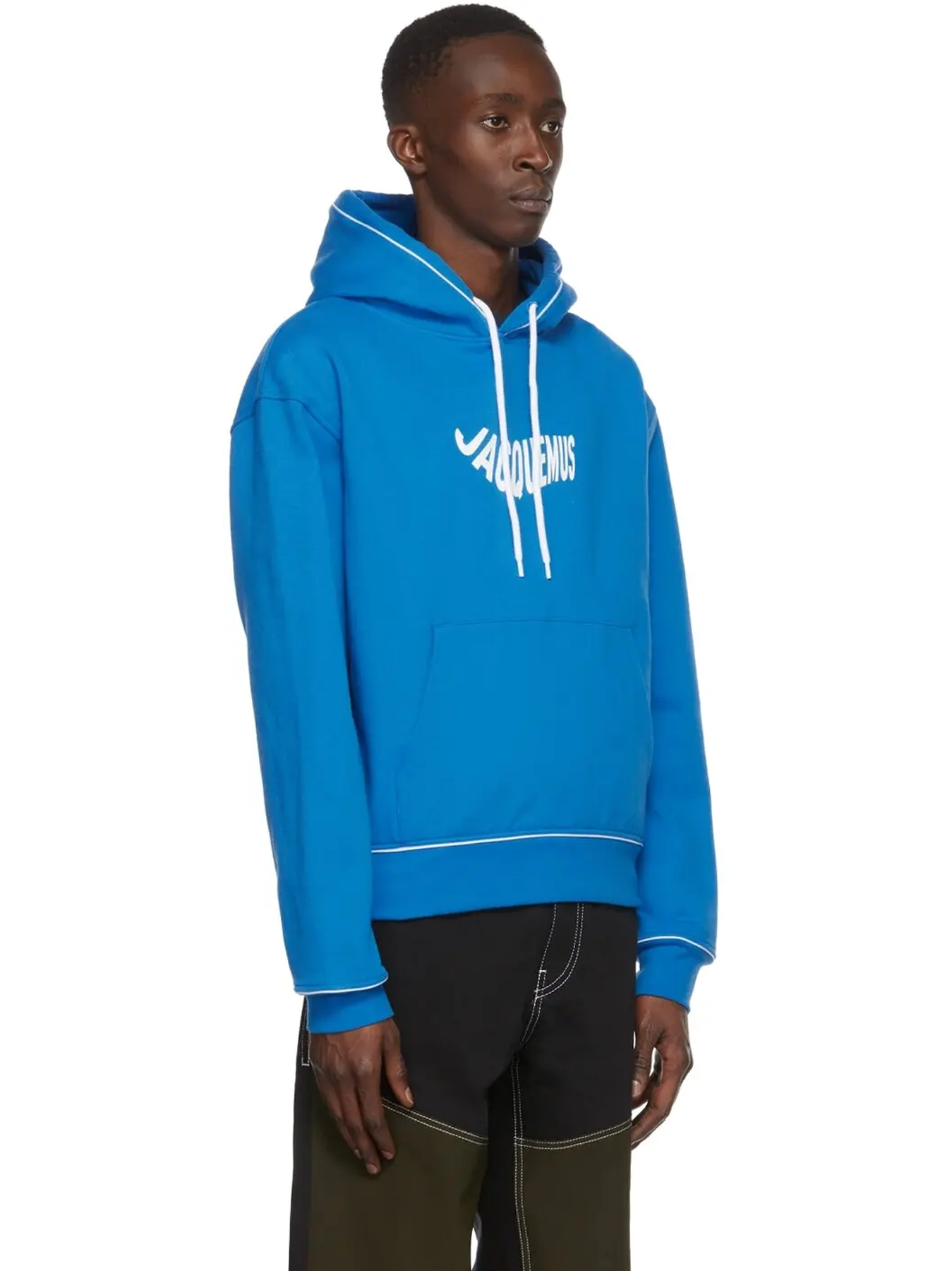 Jacquemus „Le Sweatshirt Vague“-Logo-Kapuzenpullover mit Wellenblau-Print
