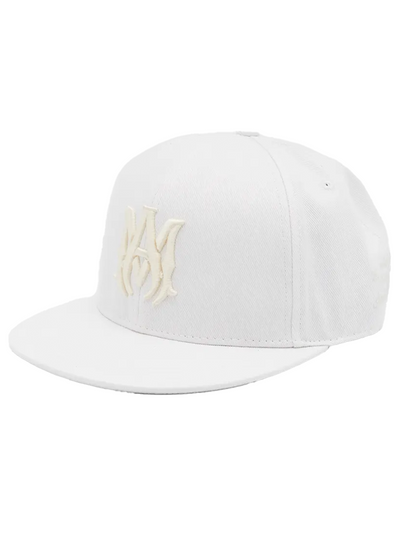 Amiri – Weiße Kappe mit MA-Logo-Stickerei