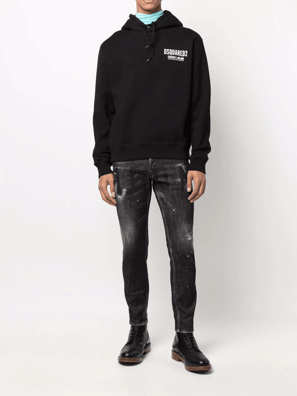 Dsquared2 – Cool Guy – Schwarze Jeans mit Icon-Print