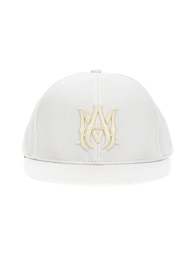 Amiri – Weiße Kappe mit MA-Logo-Stickerei