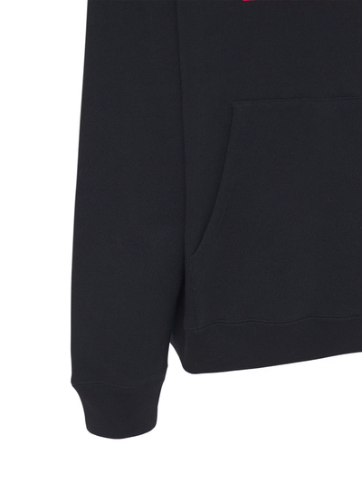 Schwarzer Kapuzenpullover mit Gucci-Originallogo-Aufdruck