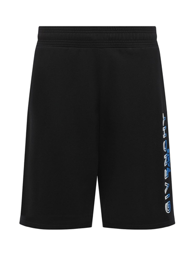 Givenchy Paris – Schwarze Sweatshorts mit Farbverlauf und Logostickerei