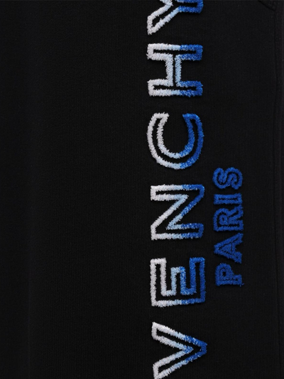 Givenchy Paris – Schwarze Sweatshorts mit Farbverlauf und Logostickerei