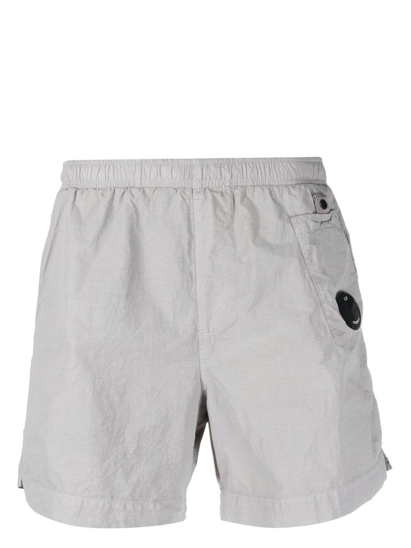 CP Company – Utility Swim – Graue Badeshorts mit Linsendetail und Taschen