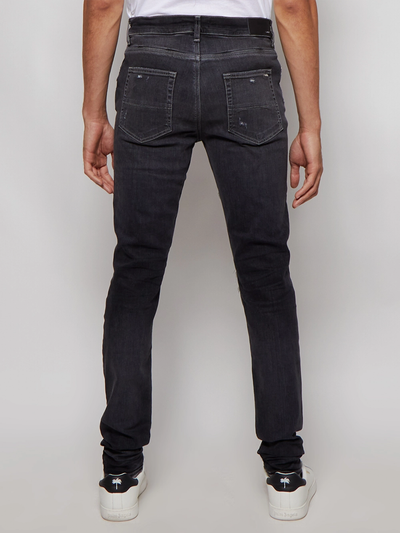 Amiri – Bandana Thrasher – Zerrissene Jeans in Grau