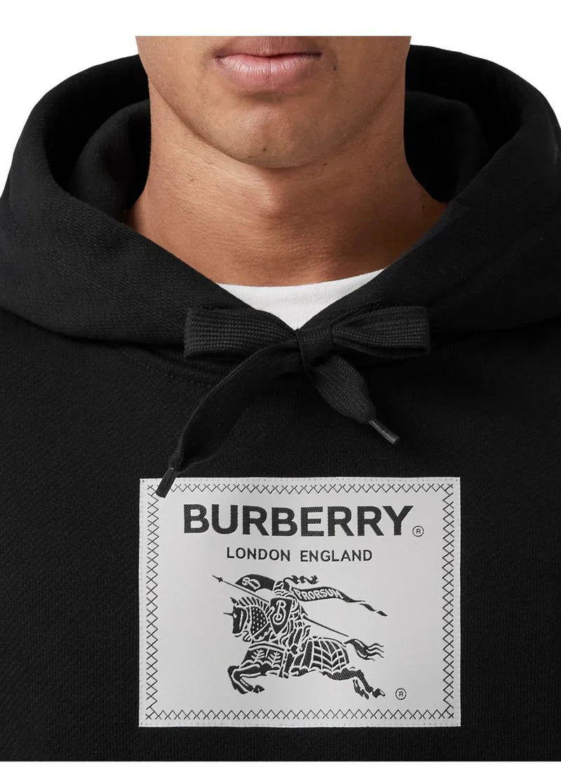 Burberry – Kapuzenpullover „Prorsum Label“ in Schwarz