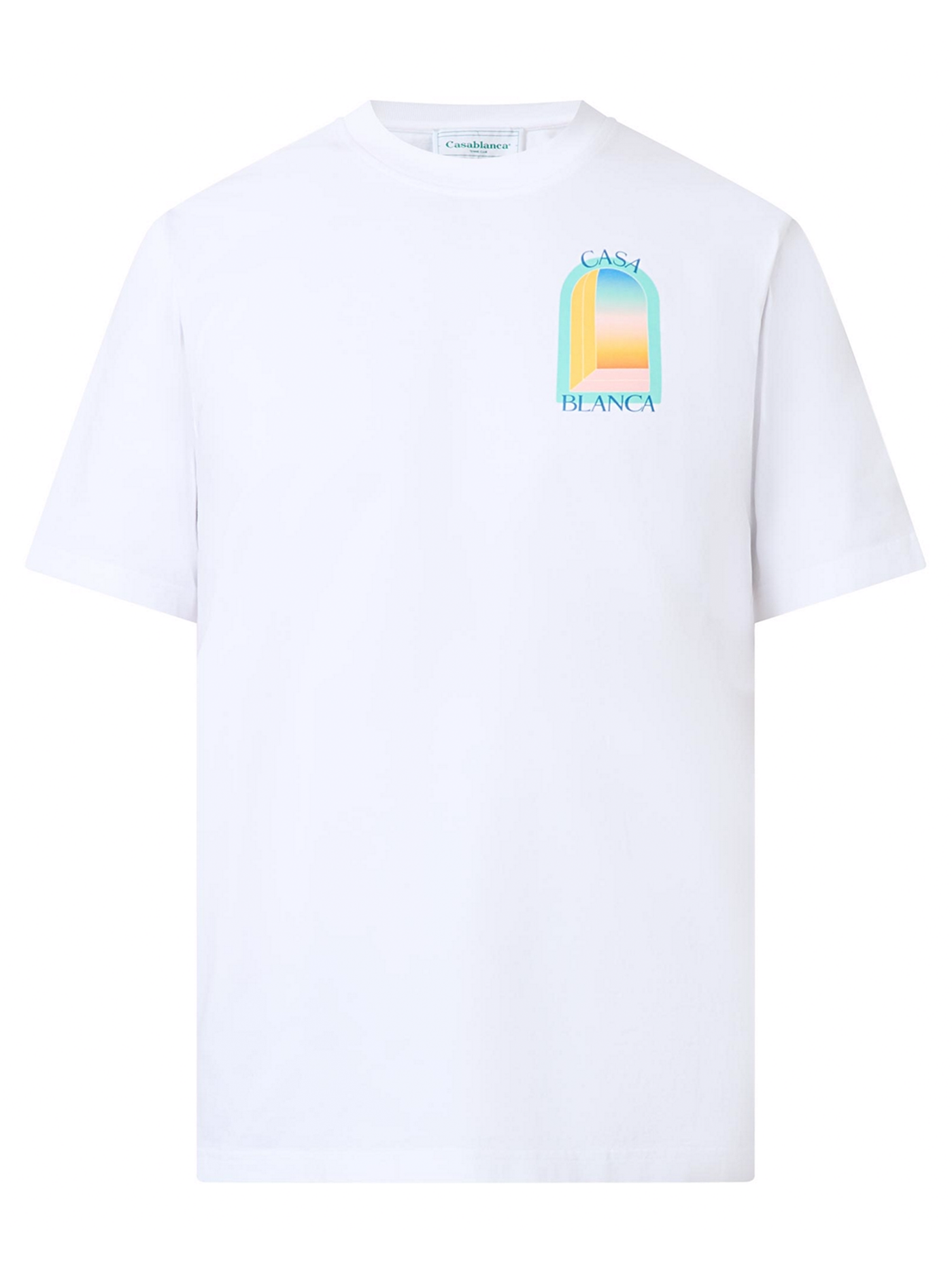Casablanca – Bedrucktes T-Shirt „L'Arche Colore“ in Weiß