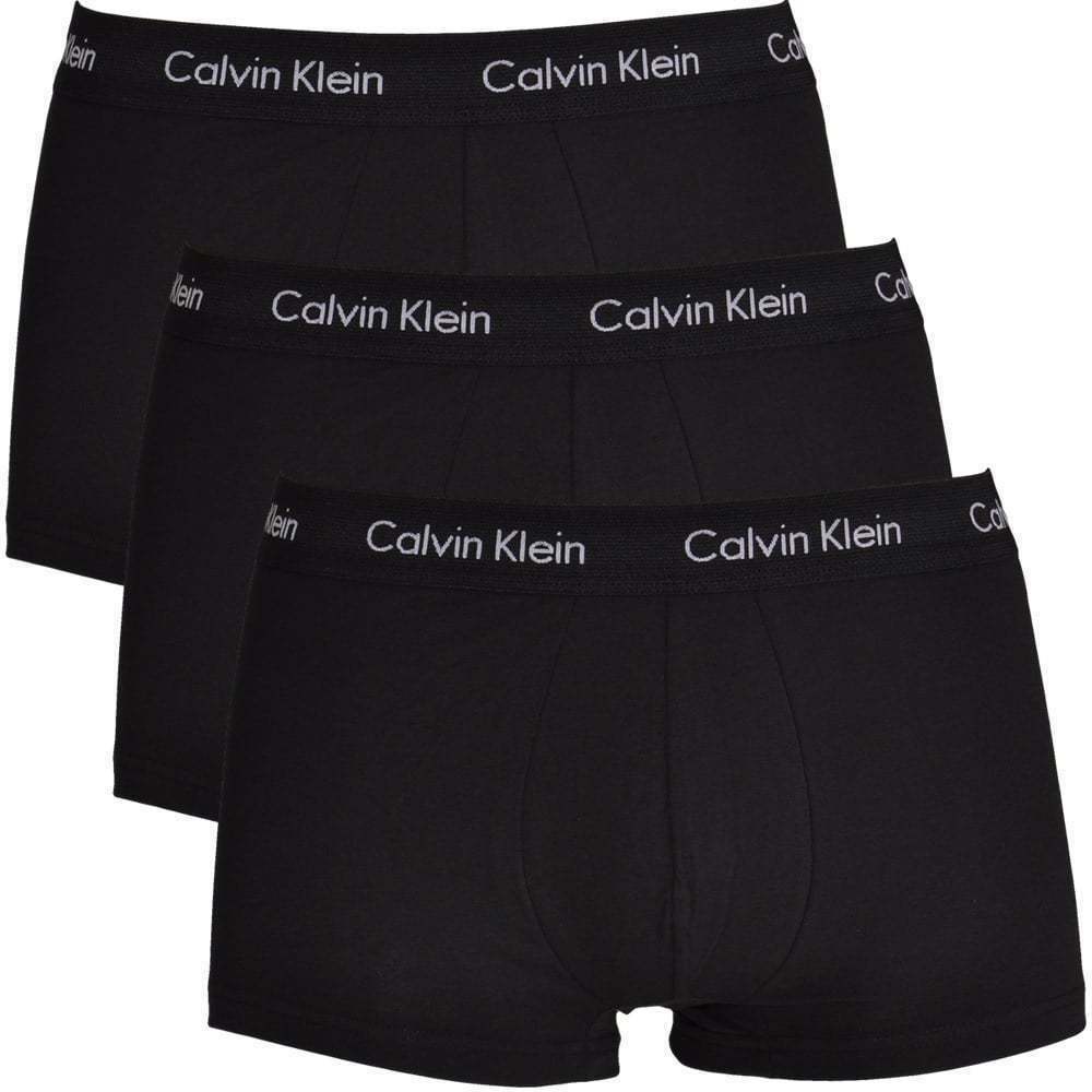 Calvin Klein – Niedrig sitzende Unterhosen in Schwarz im 3er-Pack