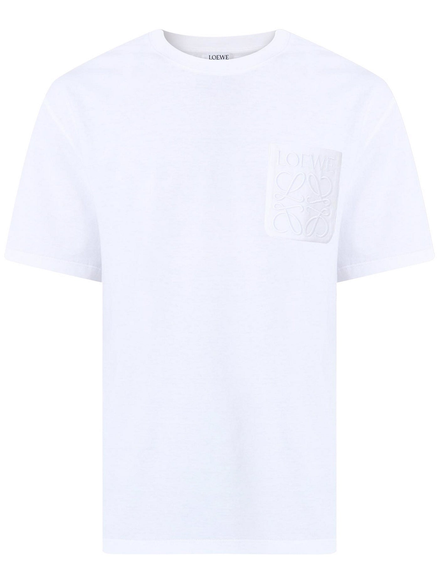 Loewe – Anagram – Weißes T-Shirt mit Fake-Tasche