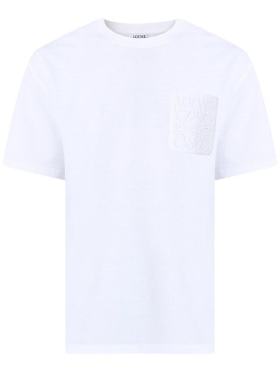 Loewe – Anagram – Weißes T-Shirt mit Fake-Tasche