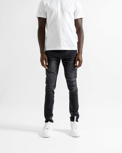Magiri „Marseille“ zerrissene Jeans in Schwarz