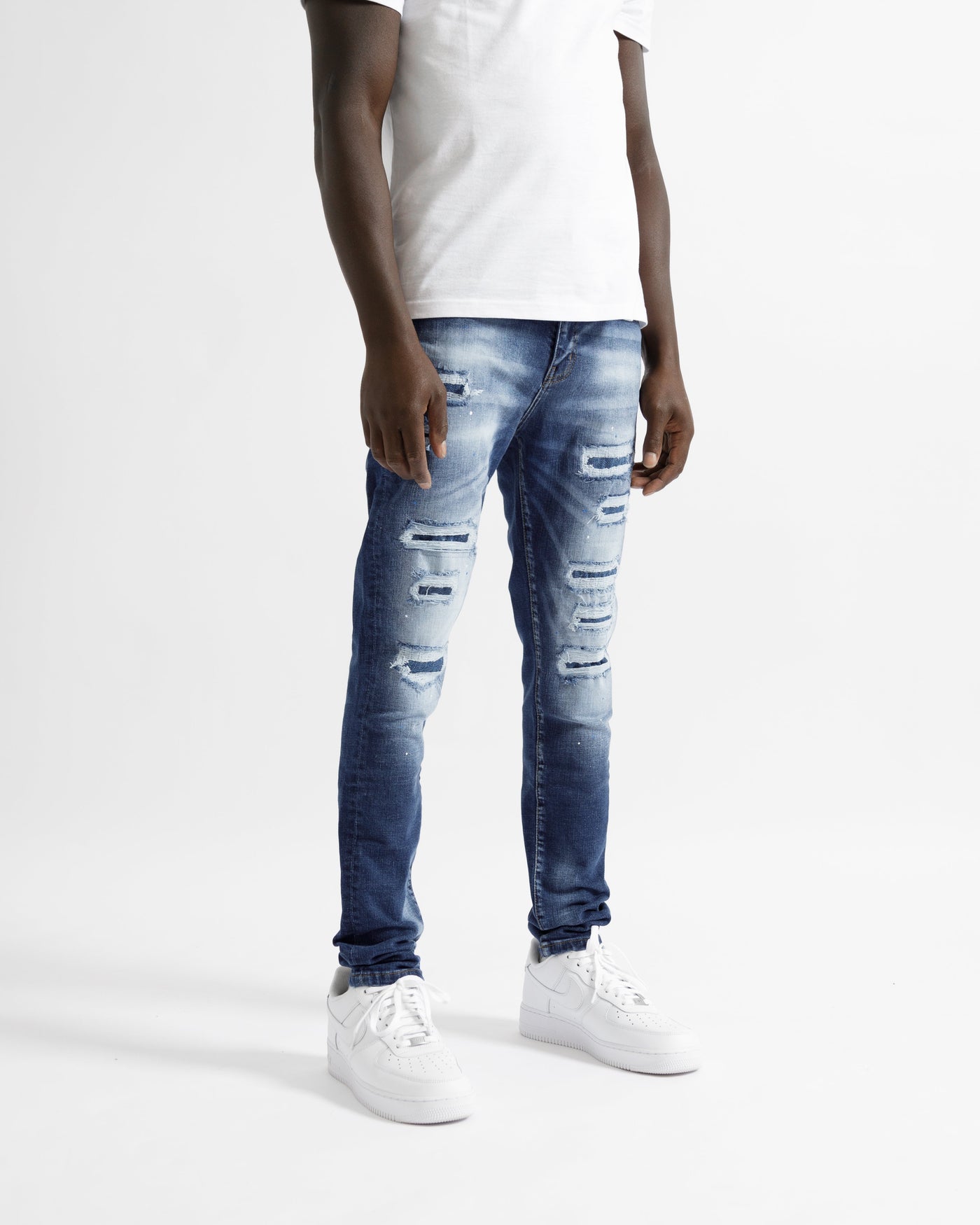 Magiri „Montpellier“ zerrissene Jeans im Used-Look in Blau