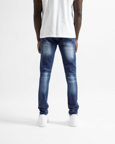 Magiri „Montpellier“ zerrissene Jeans im Used-Look in Blau