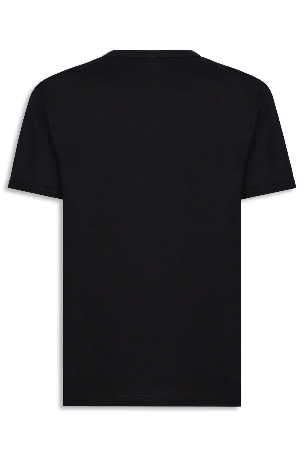 Dolce &amp; Gabbana – T-Shirt mit silberner Plakette in Marineblau