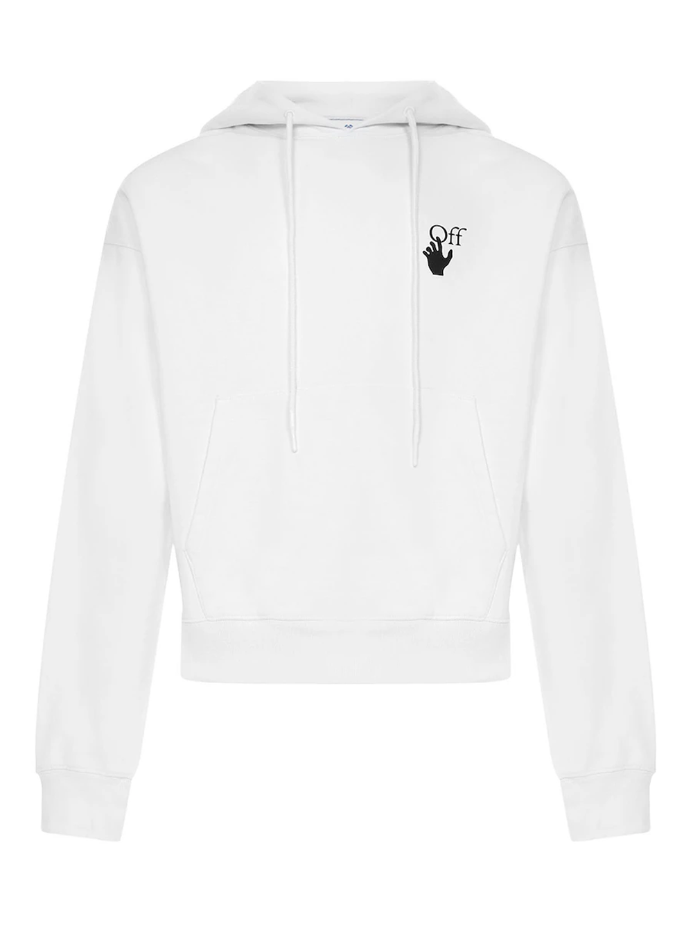Off-White – Weißer Kapuzenpullover mit Caravaggio-Lautengemälde-Print