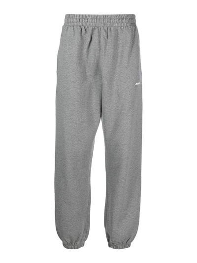 Off-White – Graue Jogginghose mit diagonalem Wellen-Print